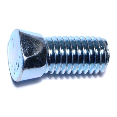 Midwest Fastener Plow Bolt, 1/2"-13 Thrd Sz, 1-1/4" L, Clipped Head, Steel, Plain, 50 PK 07639